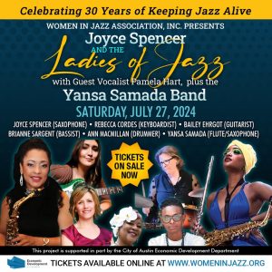 Women in Jazz Association, Inc. presents Joyce Spencer & The Ladies of Jazz with Guest Vocalist Pamela Hart, and The Yansa Samada Band