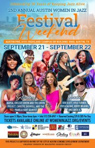 Sizzling Austin Women in Jazz Festival Sept 21-22