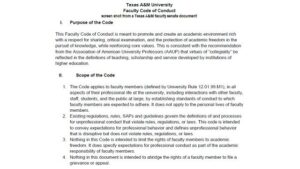 Texas A&M Faculty Senate Discusses A Proposed Faculty Code Of Conduct