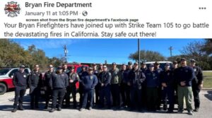 Bryan Firefighters Join Mutual Aid Effort In California