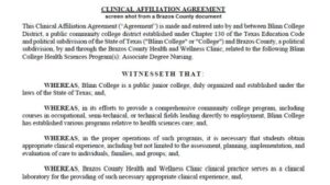 New Partnership With Brazos County And Blinn College’s Nursing Program