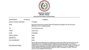 Divided Brazos County Commission Continues A Contract With An Outside Consultant